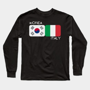 Korean Italian - Korea, Italy Long Sleeve T-Shirt